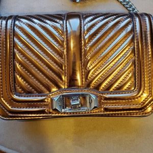 REBECCA MINKOFF Copper Metallic Crossbody Bag